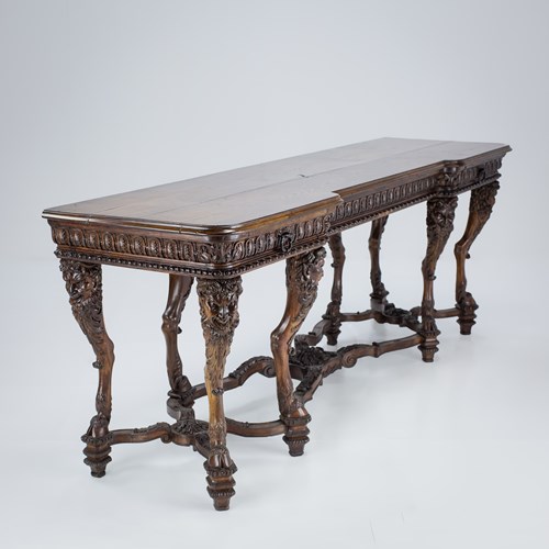 Large Carved Wood Pallazzo Console Or Server