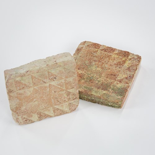 Pair Of Medieval Floor Tiles