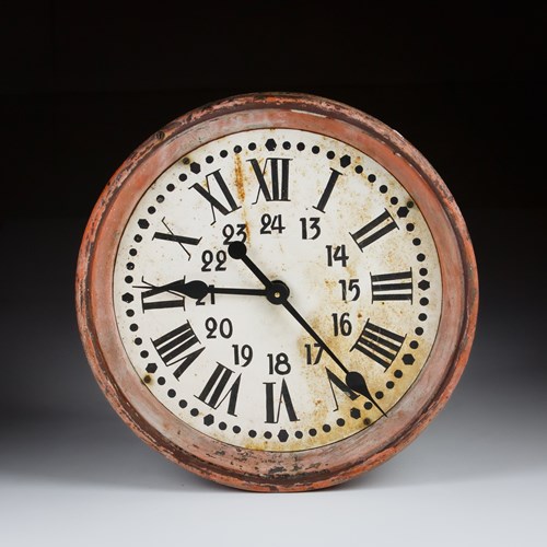 Early 20Th Century Iron Clock