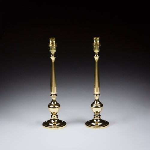 Pair Of Brass Table Lamps