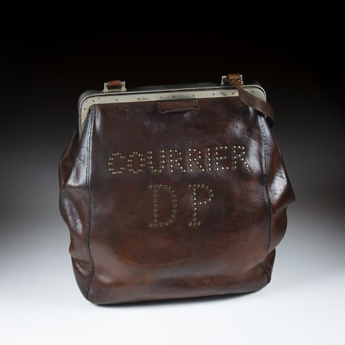 Large Leather Postal Couriers Bag DP