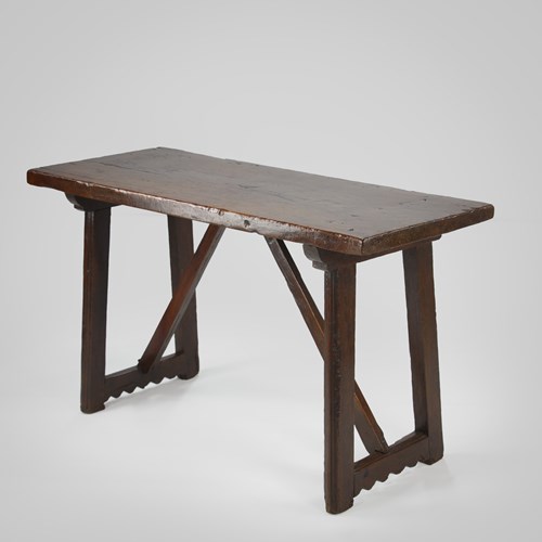 18Th Century Single Plank Walnut Console Table