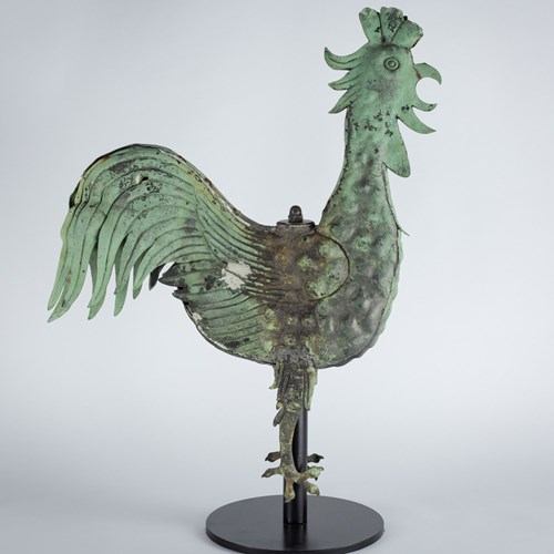 Verdigris Cockerel Weather Vane