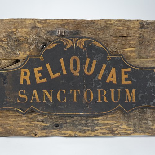 19Th Century Reliquiae Sanctorum Sign