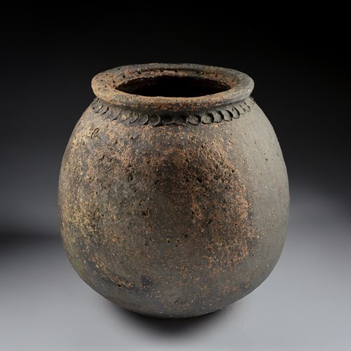 Early 19Th Century Terracotta Ponne Storage Vessel