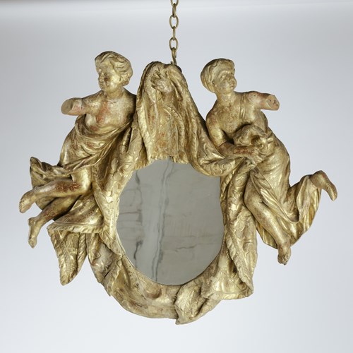 Baroque Carved Gilt Wood Mirror