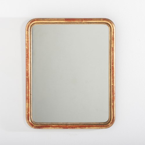 Late 19Th Century Gilt Mirror With Sparkling Mercury Glass 