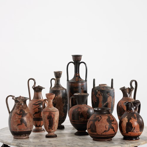 Collection Of 10 Atticware Vessels