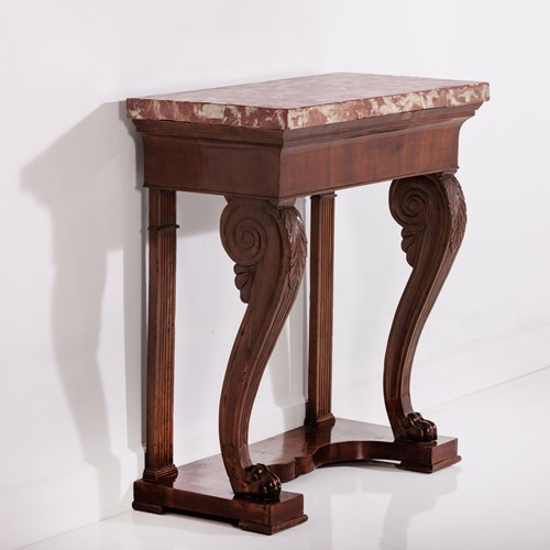 Early 19Th Century Console With Incarnat Turquin Marble