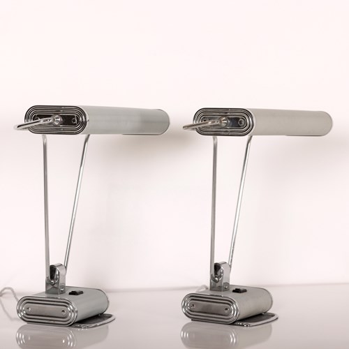 Pair Eileen Gray Jumo No.71 Desk Lamp