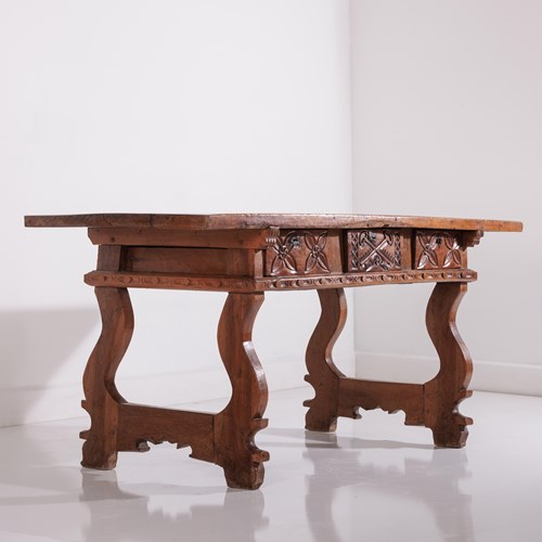 Impressive Single Plank Spanish Monastery Table