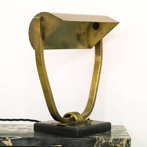 Modernist Brass Desk Lamp