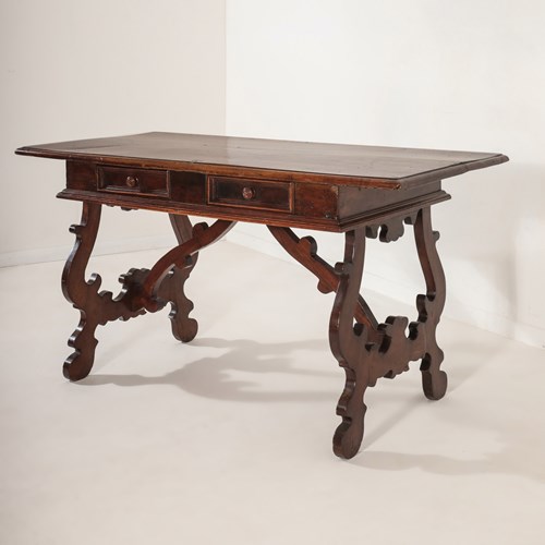 Early 19Th Century Italian Walnut Desk Or Console Table