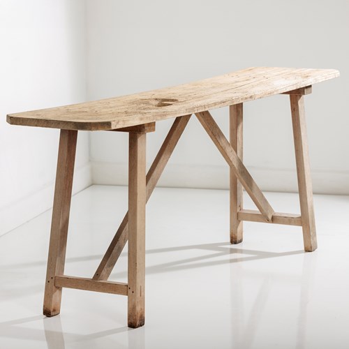 Large Early 20Th Century Laundry Console Table