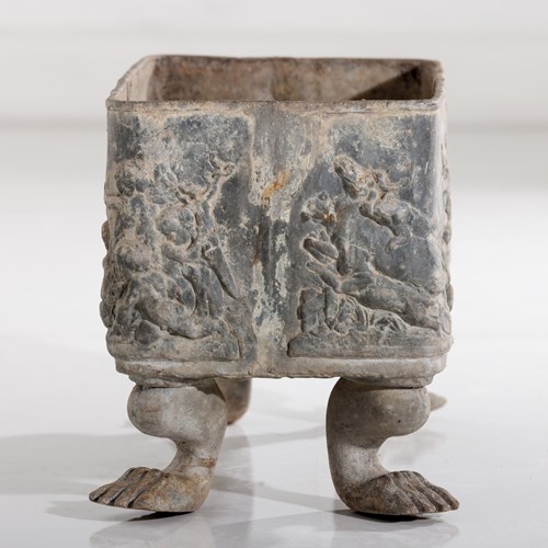 Lead Lion Paw Footed Planter