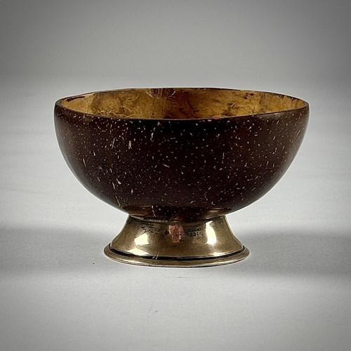 Sterling Silver Mounted Coconut Bowl
