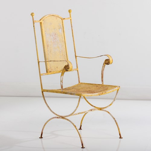 Yellow Iron Garden Chair