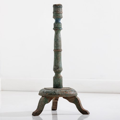 Large Original Painted Candlestick
