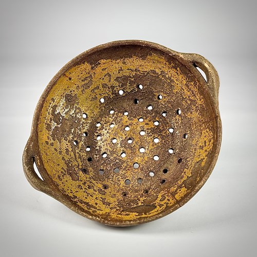 Early 18Th Century Footed Slipware Colander
