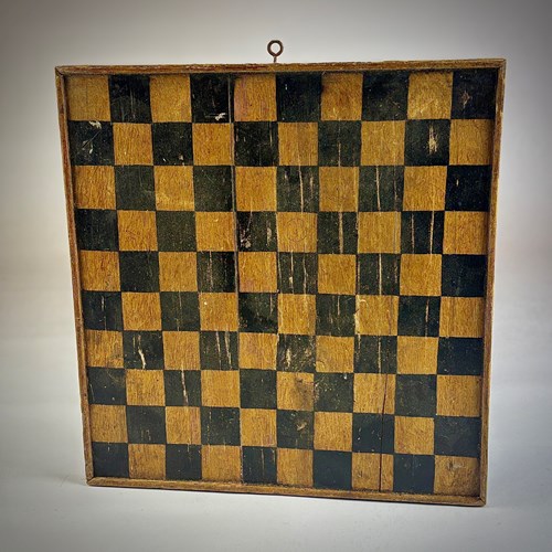 Late 19Th Century Painted Games Board