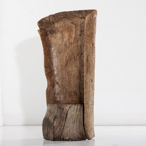 Spanish Primitive Hewn Wing Chair