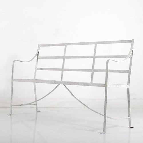 Late Regency Reeded Iron Bench