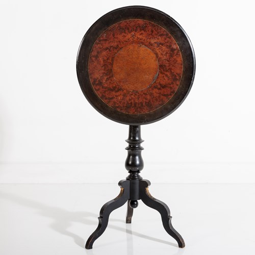 19Th Century Burr Inlay Side Table