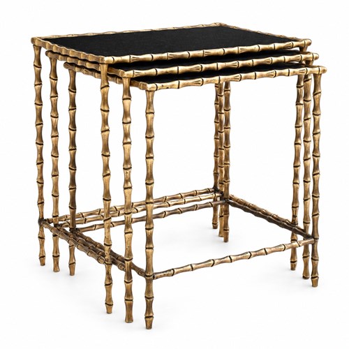 Brass Bamboo Side Tables