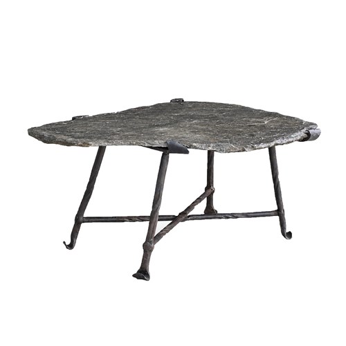  Brutalist Slate Table