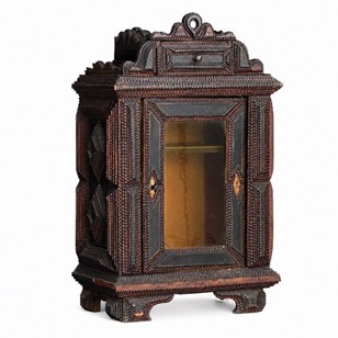 American Tramp Art Cabinet