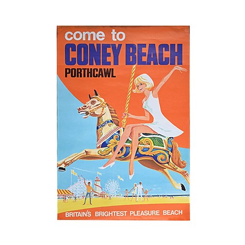 Coney Beach Lithograph