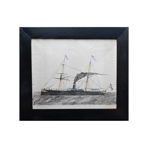 Folk-Art Ship Painting