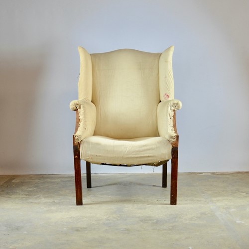 English Wing Chair, Full Reupholstery Inc.