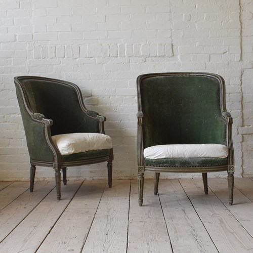 Pair Of French Painted Armchairs