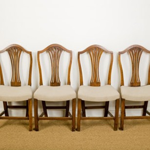 Set of four elm country chairs
