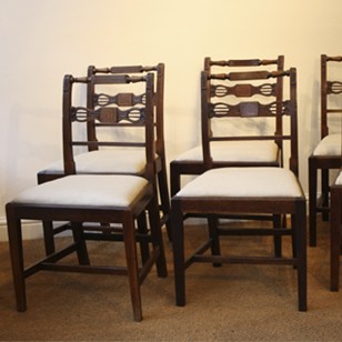 Set of six mahogany chairs