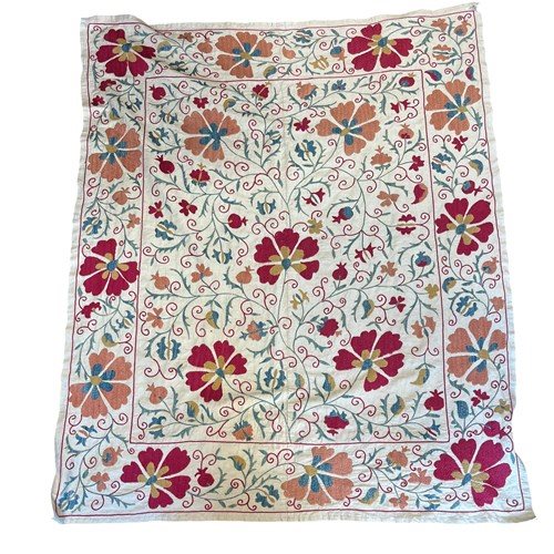 Fine Hand Embroidered Uzbek Suzani 
