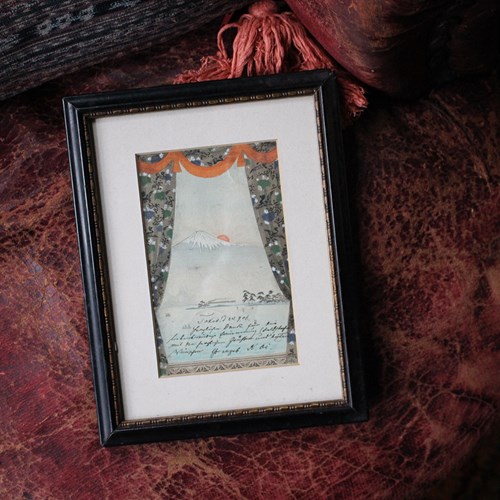 1906 Ink & Watercolour Mount Fuji At Sunrise