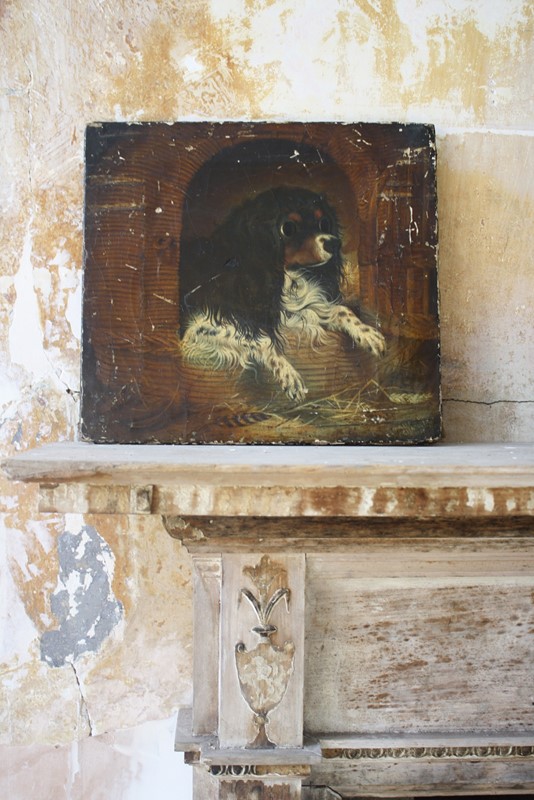 19th C Oil on Canvas Cavalier King Charles Spaniel-the-school-for-scandal-img-0624-main-637898034920236187.jpg