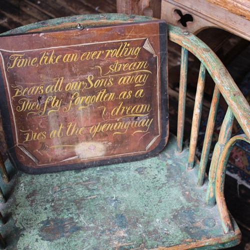 Early 19Th Century Painted Passage From Isaac Watts