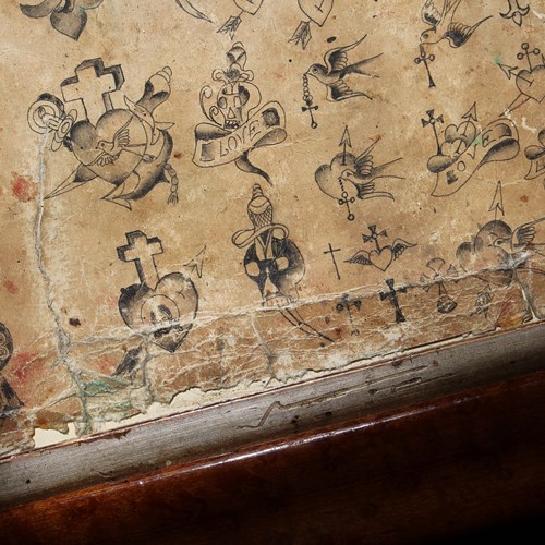 Rare & Early 20Th Century Flash Tattoo Card 