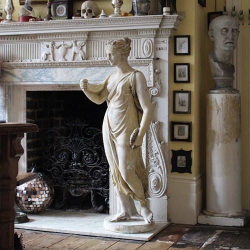 Classical Plaster Sculpture Of Flora, Goddess Of Spring