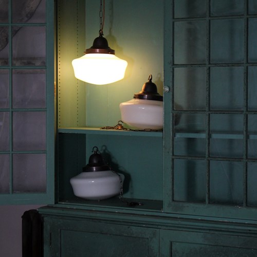Trio Of Edwardian Opaline Pendants