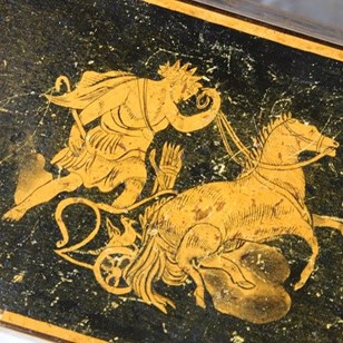 George III Penwork Sarcophagus Box