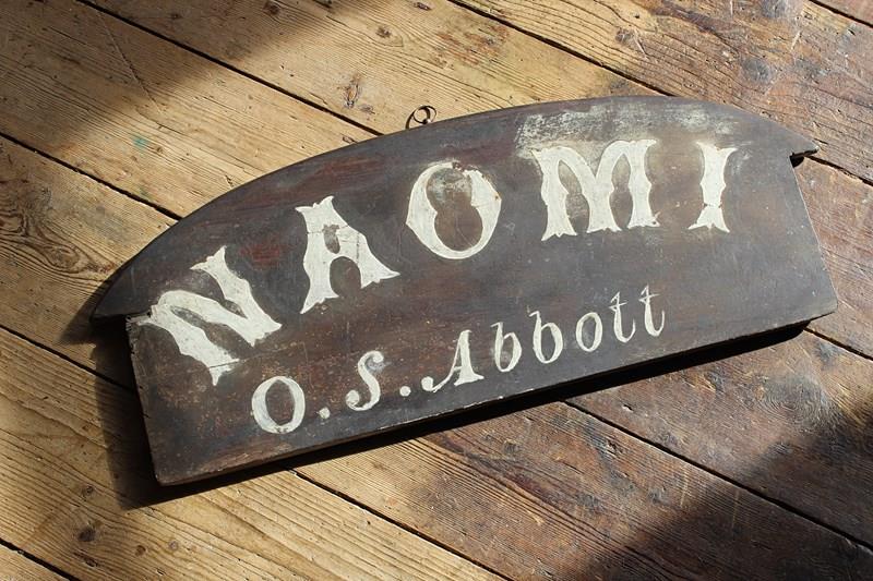 "Naomi" Clovelly Fishing Boat Name Board-the-school-for-scandal-img-6556-main-638322240327297378.jpg
