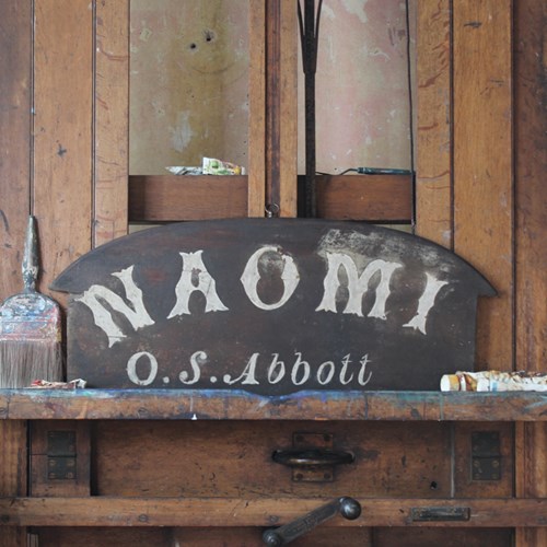 "Naomi" Clovelly Fishing Boat Name Board