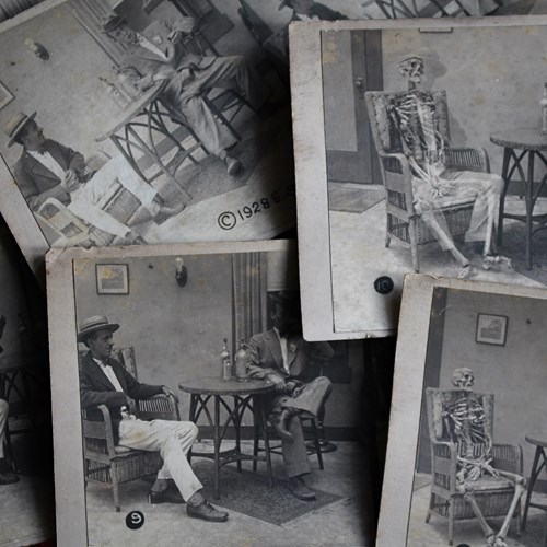 Drink Or Turn Into Bones, Prohibition Stereoview Cards 