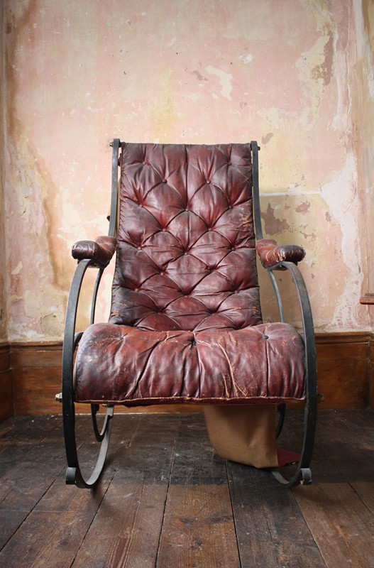 Ox Blood Leather Rocking Chair R.W. Winfield-the-school-for-scandal-img-6894-main-637717412549015237.jpg