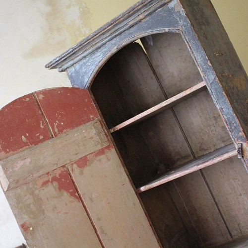 Original Painted Georgian Narrow Cupboard