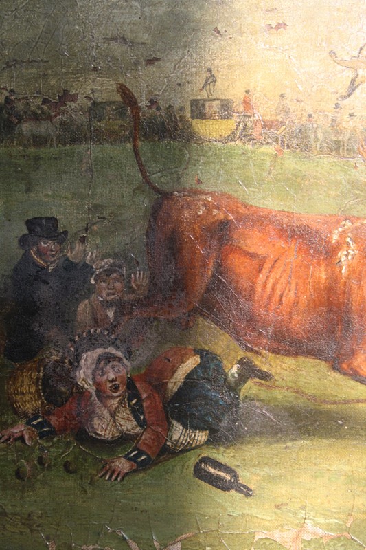 "Bull Broke Loose", Bull Baiting Oil On Canvas -the-school-for-scandal-img-8658-fotor-main-636901702770908716.jpg